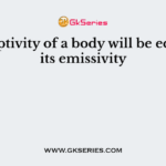 Absorptivity of a body will be equal to its emissivity