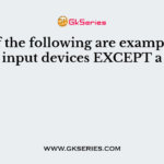 All of the following are examples of input devices EXCEPT a