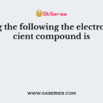 Among the following the electron deficient compound is