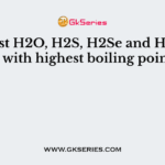 Amongst H2O, H2S, H2Se and H2Te the one with highest boiling point is: