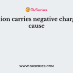 An anion carries negative charge because