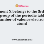 An element X belongs to the 3rd period and 1st group of the periodic table