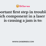 An important first step in troubleshooting which component in a laser printer is causing a jam is to: