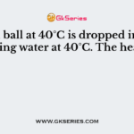 An iron ball at 40°C is dropped in a mug containing water at 40°C. The heat will….