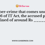 Any cyber-crime that comes under section 66 of IT Act, the accused person gets fined of around Rs ________