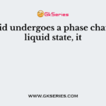 As a solid undergoes a phase change to a liquid state, it