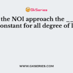 As per the NOI approach the ____ remains constant for all degree of leverage