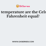 At what temperature are the Celsius and Fahrenheit equal?