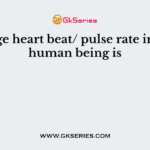 Average heart beat/ pulse rate in adult human being is