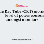 Cathode Ray Tube (CRT) monitor has ______ level of power consumption amongst monitors