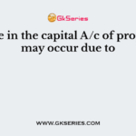 Change in the capital A/c of proprietor may occur due to