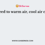 Compared to warm air, cool air can hold