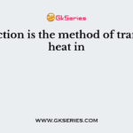Conduction is the method of transfer of heat in