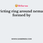 Constricting ring around nematode is formed by