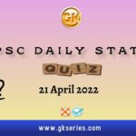 UPSC Daily Static Quiz