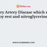 Coronary Artery Disease which relieved by rest and nitroglycerine