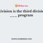 Data division is the third division of a ___ program
