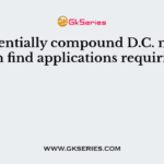 Differentially compound D.C. motors can find applications requiring