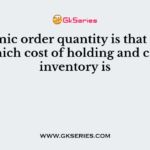 Economic order quantity is that quantity at which cost of holding and carrying inventory is