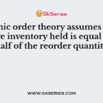 Economic order theory assumes that the average inventory held is equal to one half of the reorder quantity