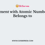 Element with Atomic Number 6 Belongs to
