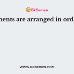 Elements are arranged in order of