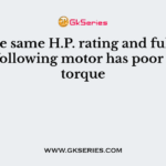 For the same H.P. rating and full load speed, following motor has poor starting torque