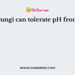 Fungi can tolerate pH from