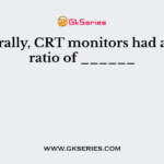 Generally, CRT monitors had aspect ratio of ______