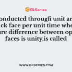 Heat conducted througfi unit area and unit thick face per unit time when temperature difference between opposite faces is unity,is called