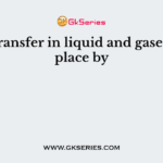 Heat transfer in liquid and gases takes place by