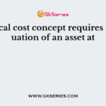 Historical cost concept requires the valuation of an asset at