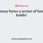 How many bytes a sector of hard disk holds?