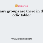 How many groups are there in the periodic table?
