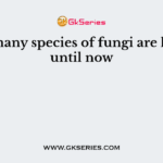 How many species of fungi are known until now