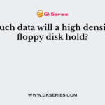 How much data will a high density (HD) floppy disk hold?