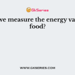 How we measure the energy value of food?