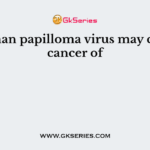 Human papilloma virus may cause cancer of