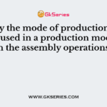 Identify the mode of production that is widely used in a production model and in the assembly operations?