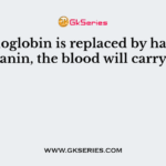 If haemoglobin is replaced by haemocyanin, the blood will carry