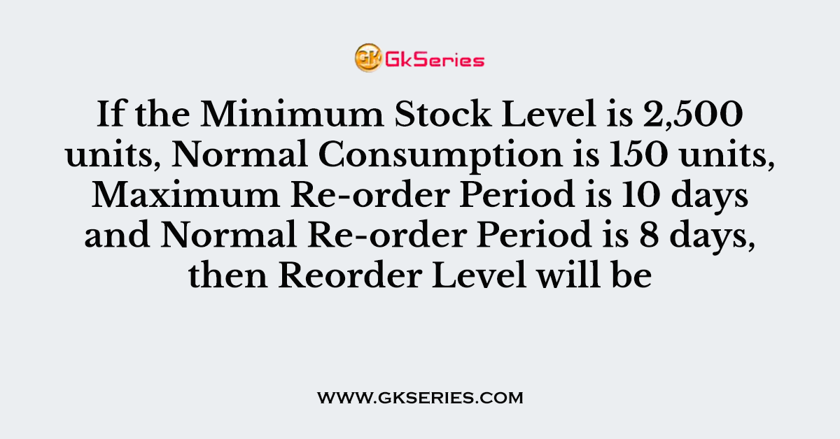 minimum stock level and maximum stock level