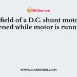 If the field of a D.C. shunt motor gets opened while motor is running