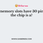 If the memory slots have 30 pins then the chip is a?