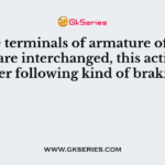If the terminals of armature of D.C. motor are interchanged, this action will offer following kind of braking