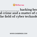 In ____________ hacking became a practical crime and a matter of concern in the field of cyber technology