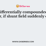 In a differentially compounded D.C. motor, if shunt field suddenly opens