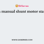 In a manual shunt motor starter