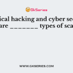 In ethical hacking and cyber security, there are _______ types of scanning