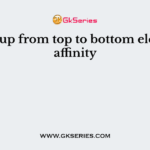 In group from top to bottom electron affinity