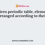 In modern periodic table, elements are arranged according to their